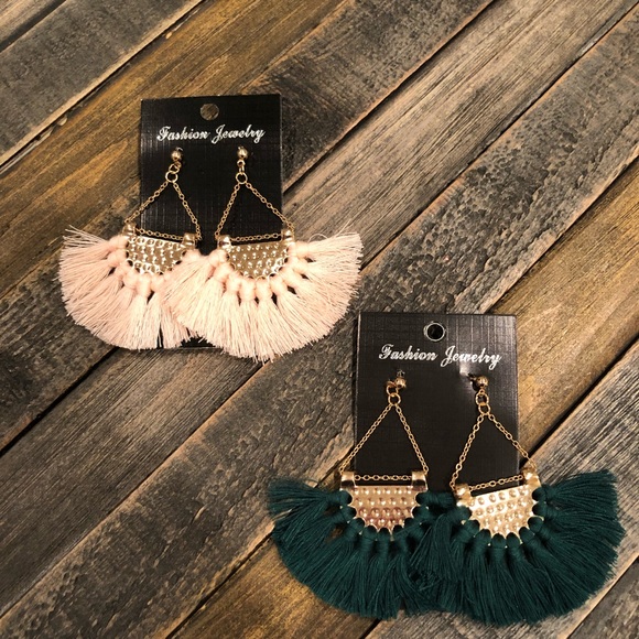Blush Tassel Earrings - Picture 4 of 6